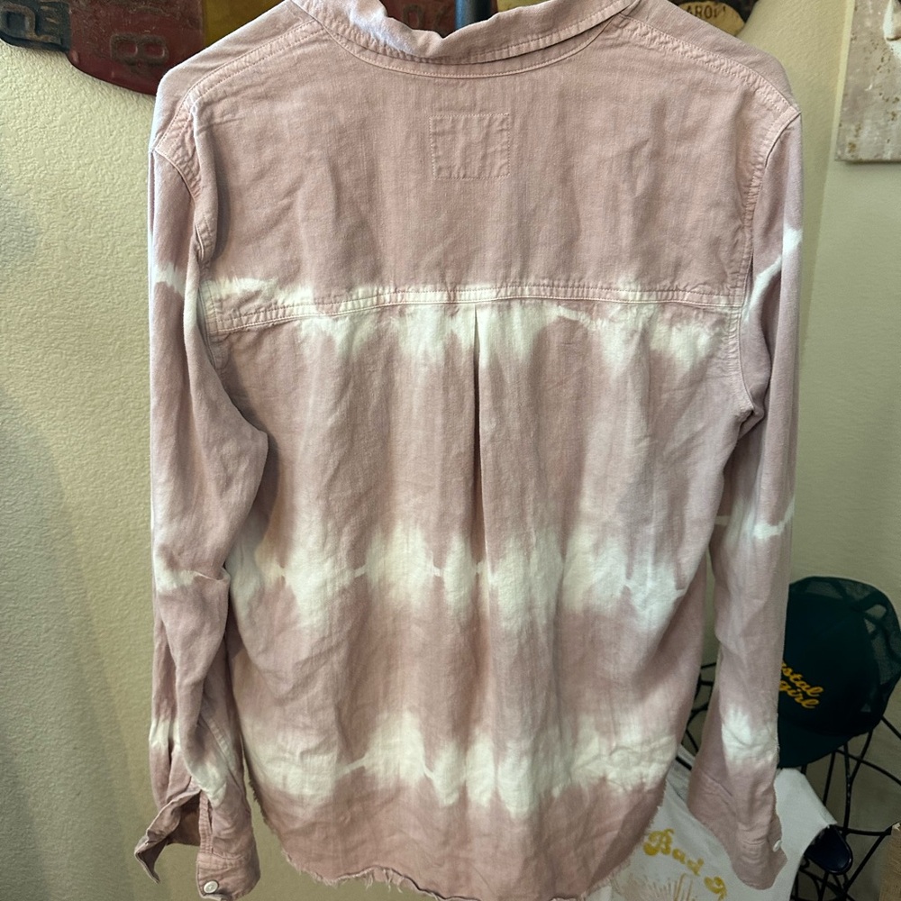 Rails Pink and White Tie-Dye Button-Up Shirt - Picture 5 of 7